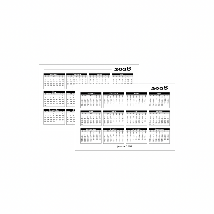 3 x 5" Journal Cards | Calendar