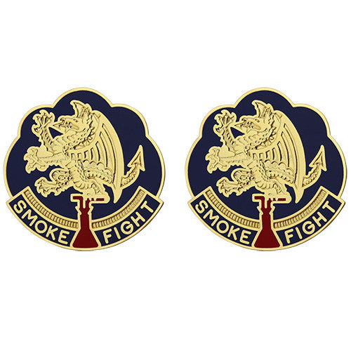 490th Chemical Battalion Unit Crest (Smoke Fight) Army Unit Crests