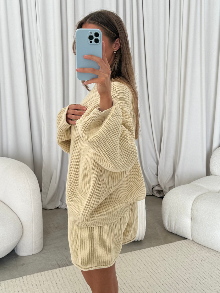 Emily Knit Top in Buttercream *Final Sale*