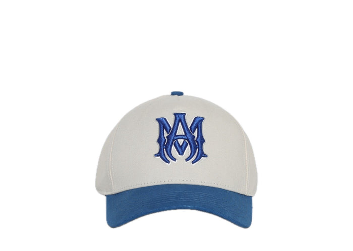 Amiri Ma Canvas Hat Alabaster Blue Trucker