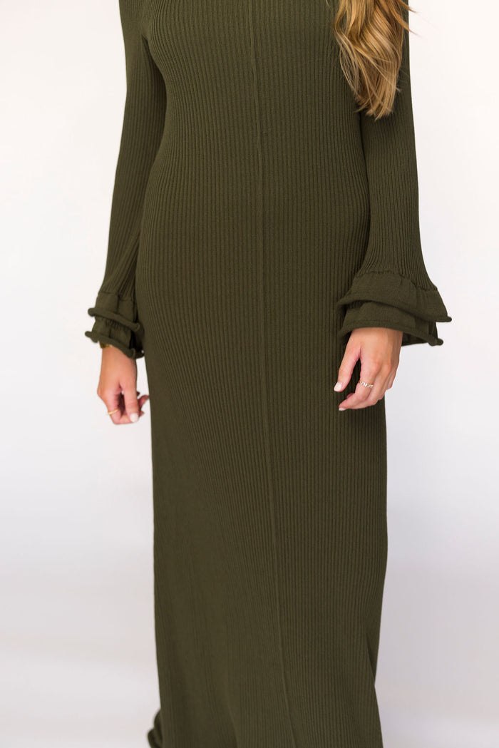 Arlet Dress in Olive - Bump Friendly *Final Sale*