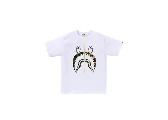 BAPE White 1st Camo Separate Shark T-shirt
