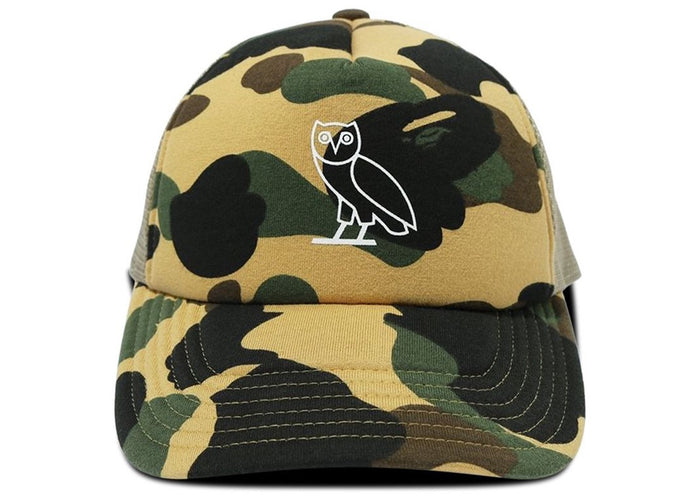 BAPE x OVO 1st Camo Mesh Cap Yellow