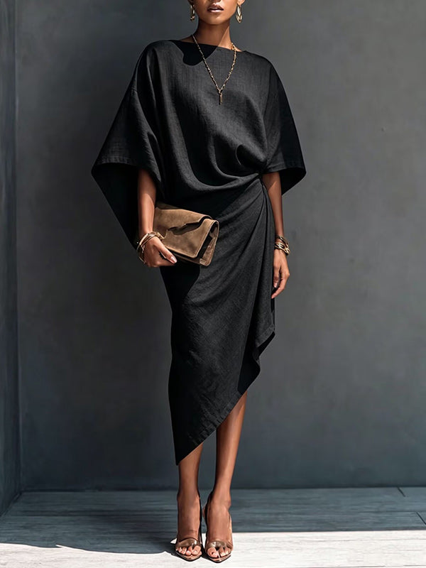 Batwing-Sleeve Bodycon Dress
