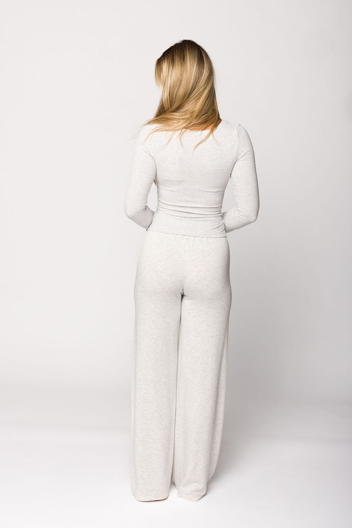 Be Mine Long Sleeve Top in Carrara