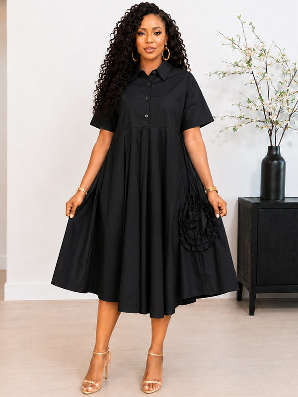 Beautiedoll 3D Floral Shirt Dress