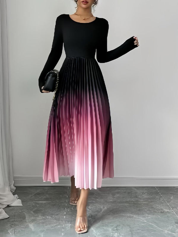 Beautiedoll Ombre Pleated Dress