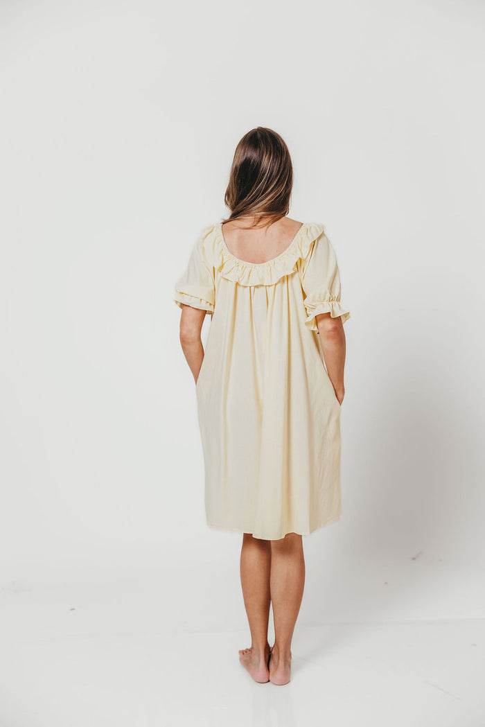 Betty Mini Dress in Butter - Bump Friendly
