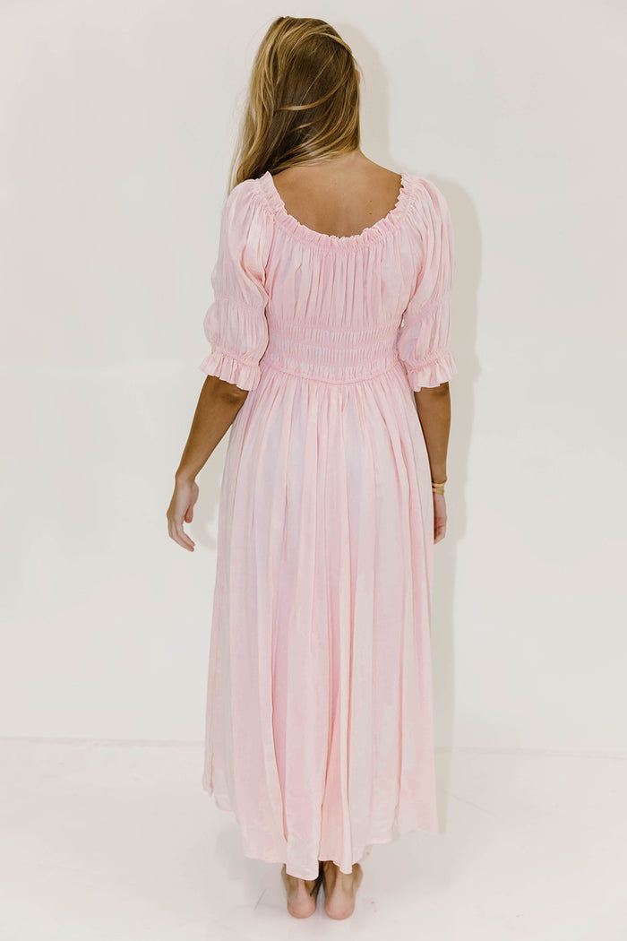 Brinley Midi Dress in Light Pink