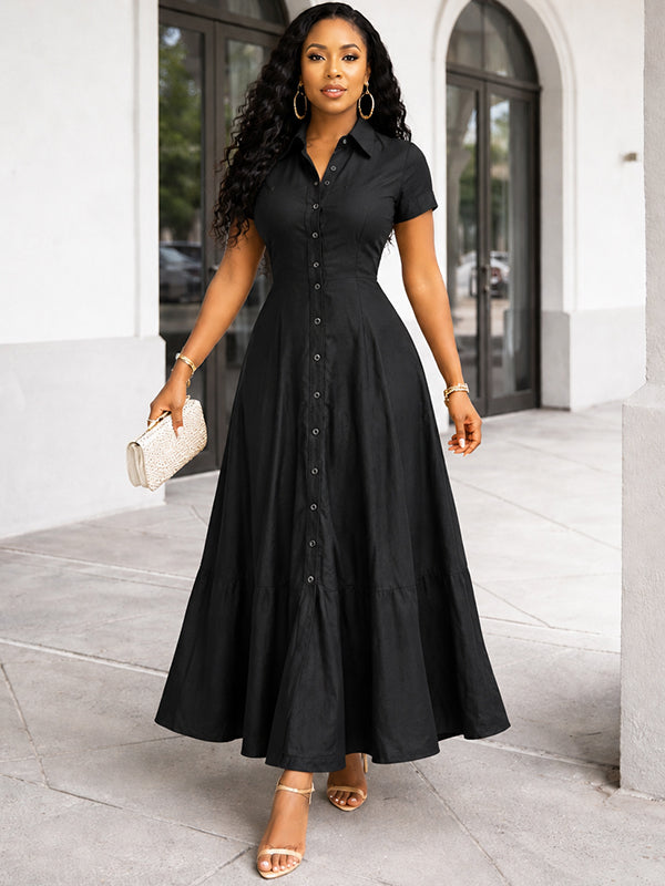 Button-Front Shirt Dress