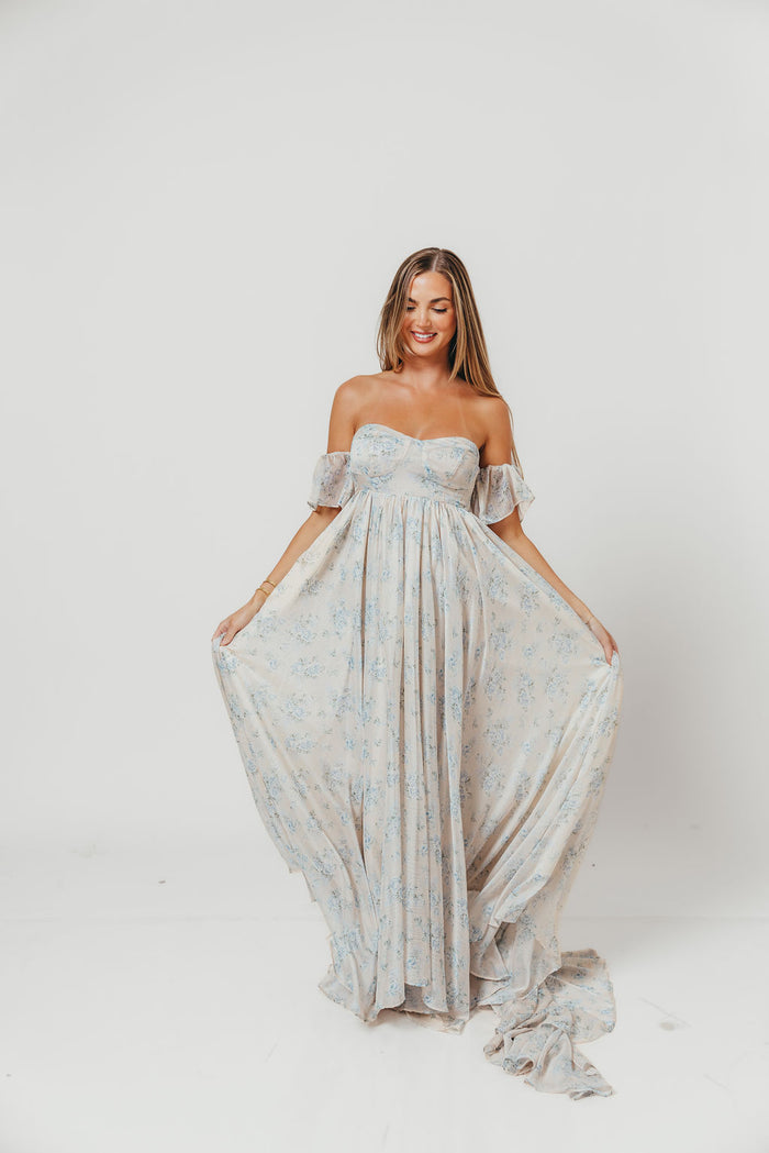 Charleston Maxi Dress in Yellow Floral - Bump Friendly