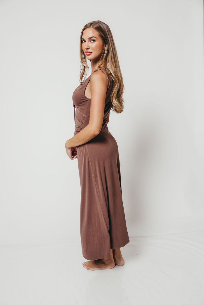 Chell Dress in Brown