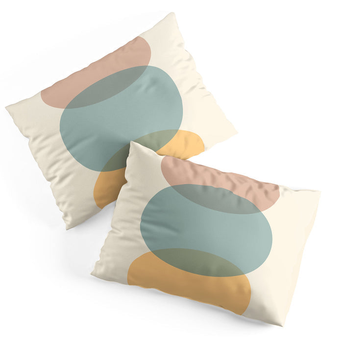 CIRCLE GRADIENT MELON PILLOW SHAMS