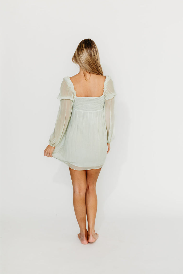 Cyrus Mini Dress in Sage *Final-Sale*