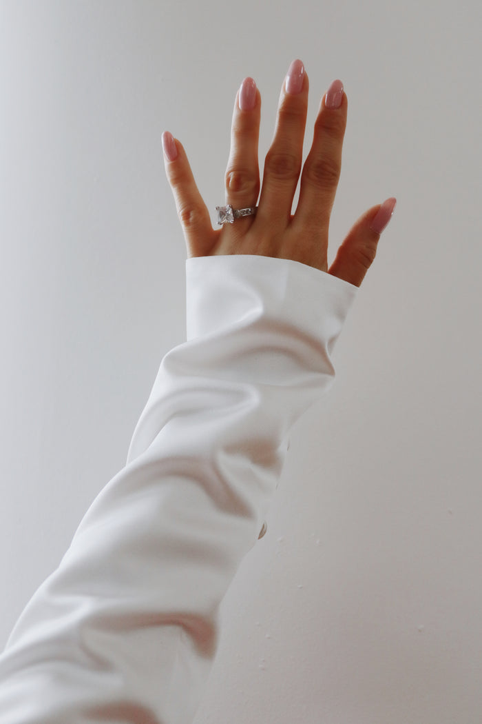 Detachable Satin Bridal Sleeves