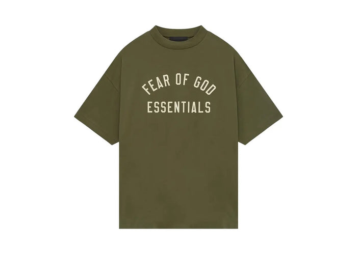 Fear of God Essentials Jersey Crewneck Tee 'Military'