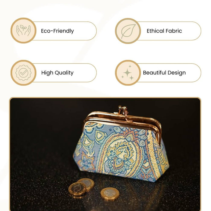 FRMP-PAIS | PAISLEY COIN CLASP FRAME PURSE WALLET