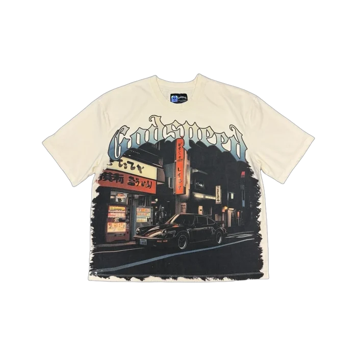 Godspeed Pit Stop Tokyo T-shirt Cream