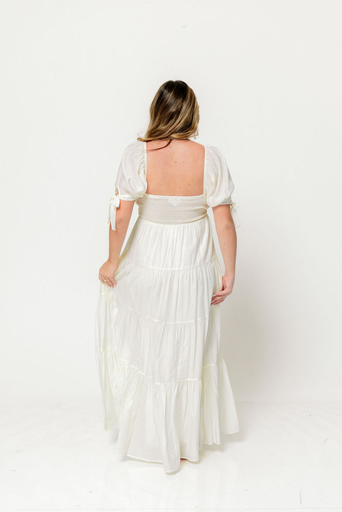 Grayson Maxi Dress in Cream - Bump Friendly & Inclusive Sizing