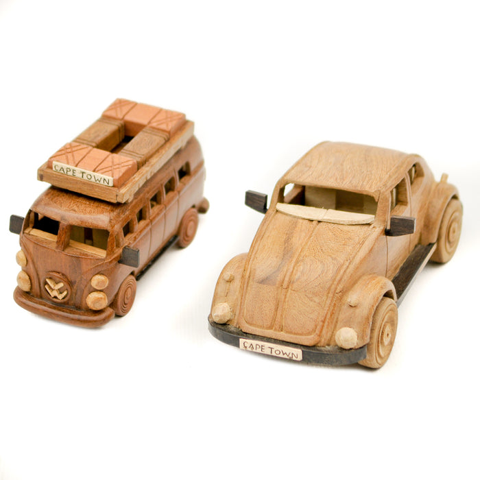 Hand Carved Wooden Volkswagen Bug