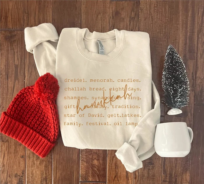 Hanukkah Words Sweatshirt