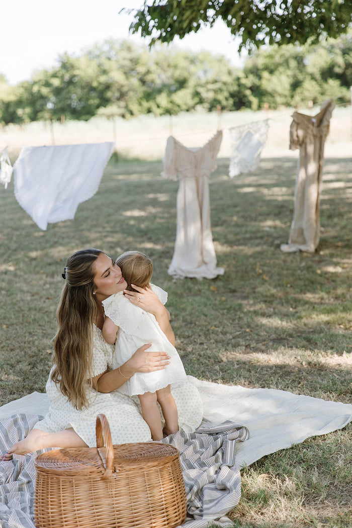 Honey Morning 100% Cotton Dress in Ivory Butter - Nursing & Bump Friendly *9/17 PRE-ORDER* Fits Oversized Purposefully