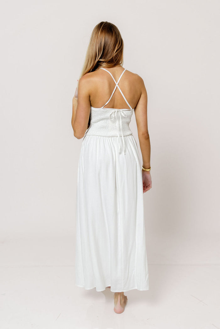 Karson Midi Dress in Off White