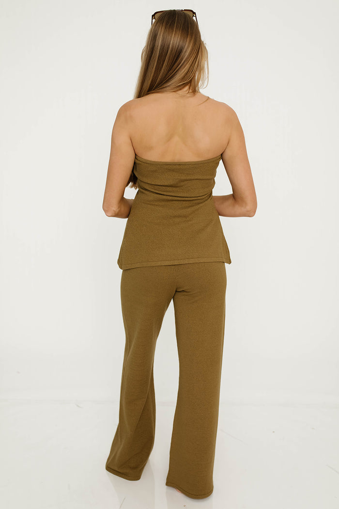 Lannister Knit Set in Dark Olive *Final Sale*