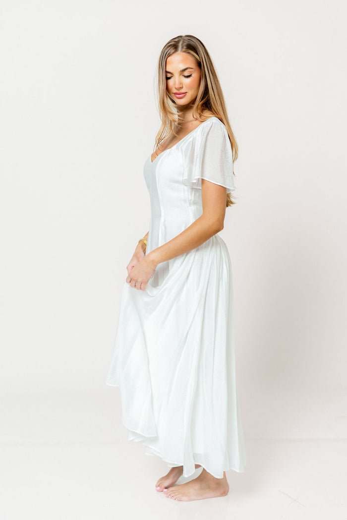 Meret Maxi Dress in Off-White
