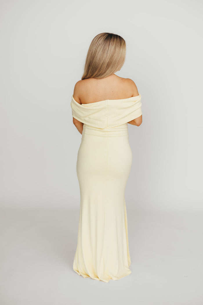 Monroe Maxi Dress in Butter Yellow - Bump Friendly (Restocking Jan 2027)