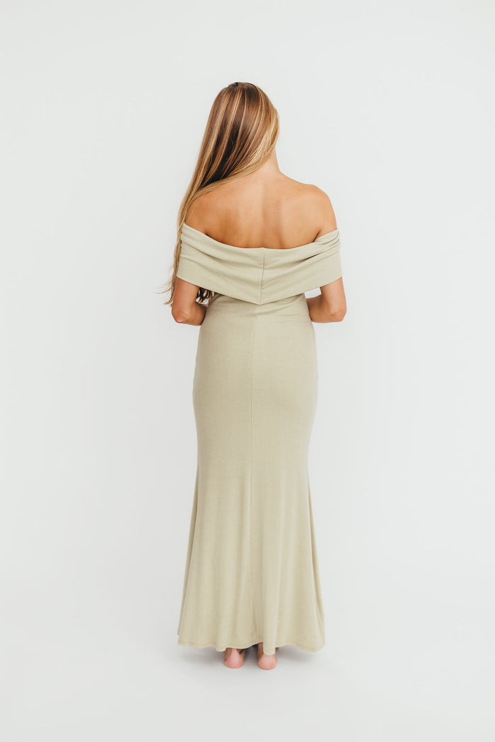 Monroe Maxi Dress in Sage - Bump Friendly (Restocking Jan 2027)