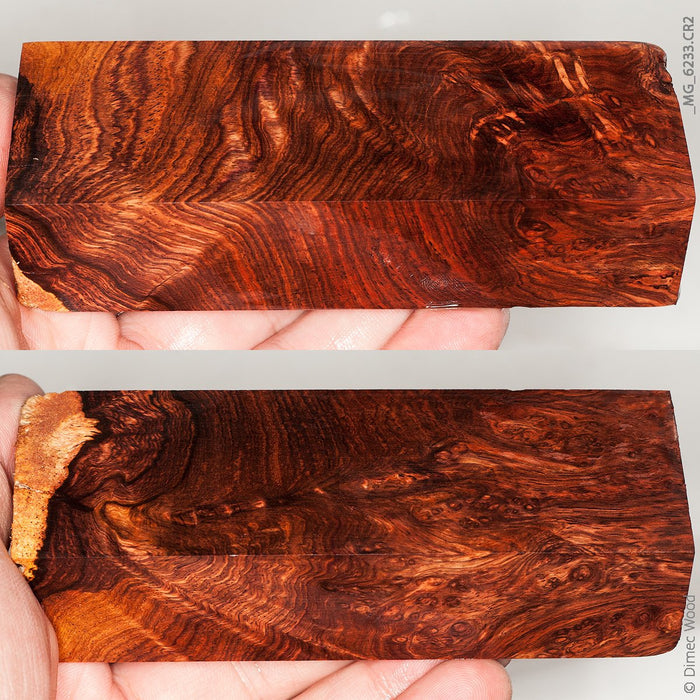 Natural honduran rosewood burl block