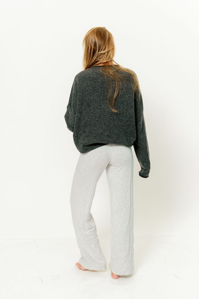 Piper Cardigan Top in Charcoal