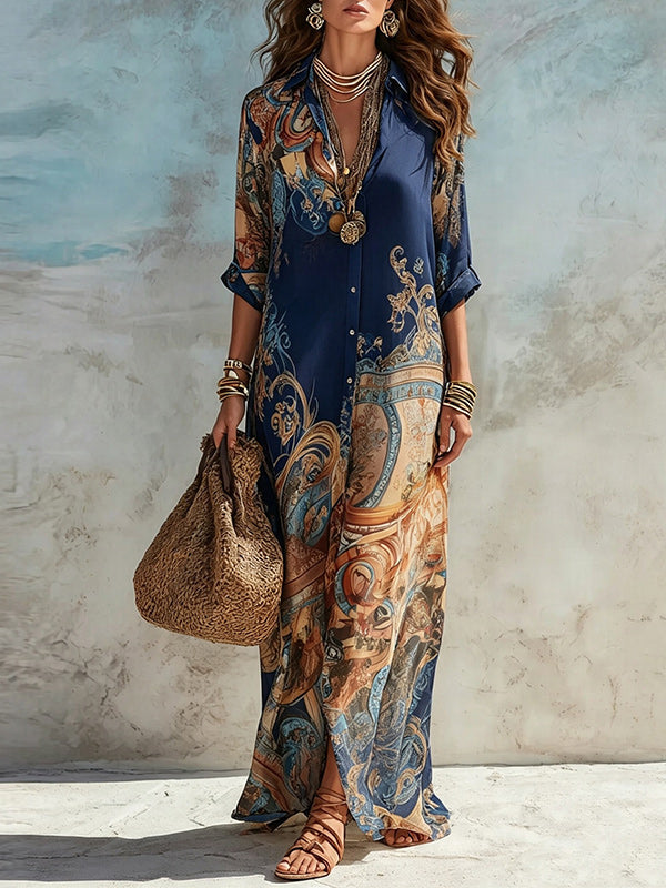 Printed Shirt Dress