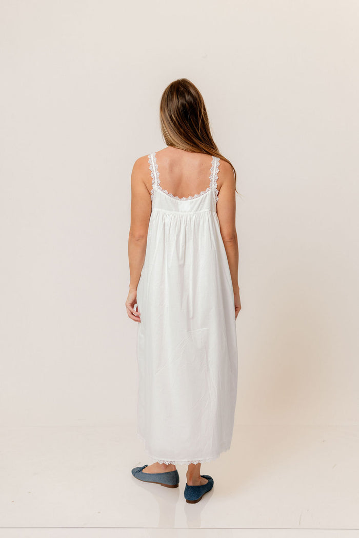Reese 100% Cotton House Dress in Ivory - Bump Friendly