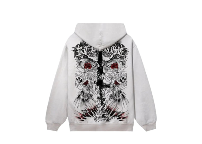 Revenge Cross And Thorn Hoodie Cement