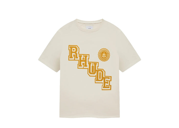 Rhude Collegiate Crest Tee Vintge White