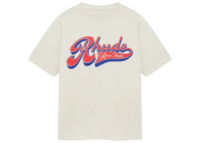 Rhude Pit Stop Tee Vintage White/Red/Blue