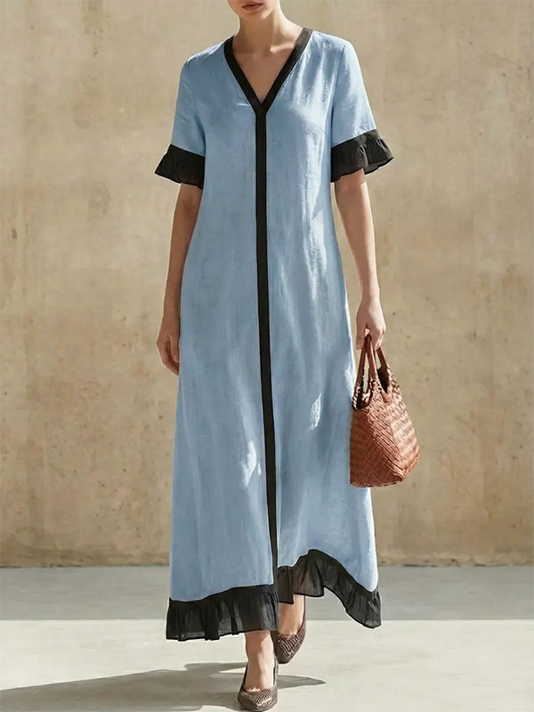 Ruffle Contrast Dress