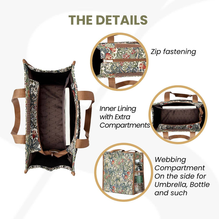 SHOP-GLILY | WILLIAM MORRIS GOLDEN LILY SHOPPER BAG