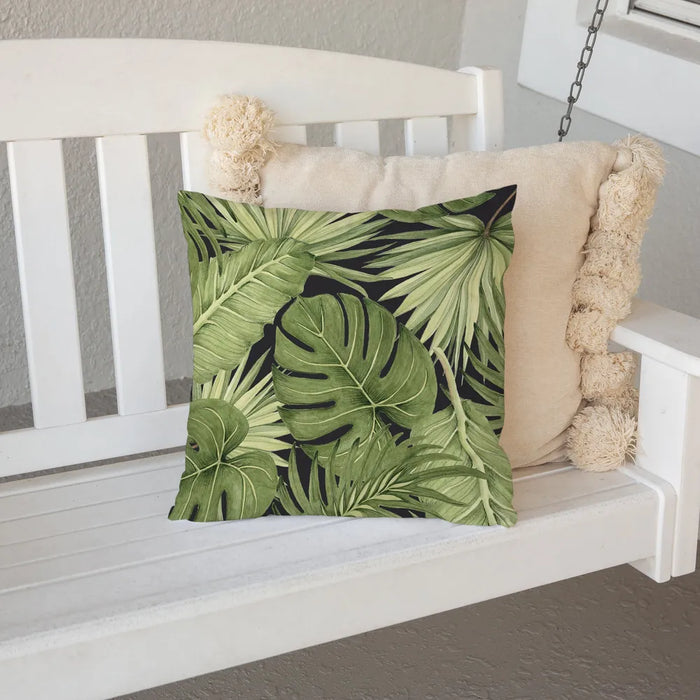 Sophisticated Palm Outdoor Decorative Pillow