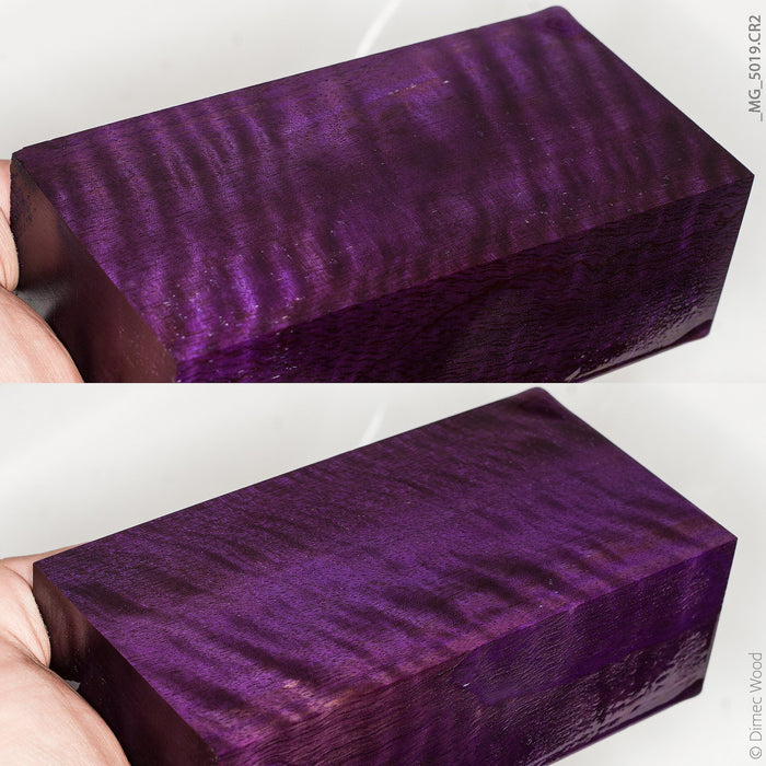 Stabilized quilted mango wood block