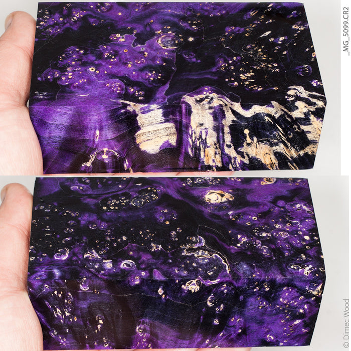 Stabilized wood box elder burl block