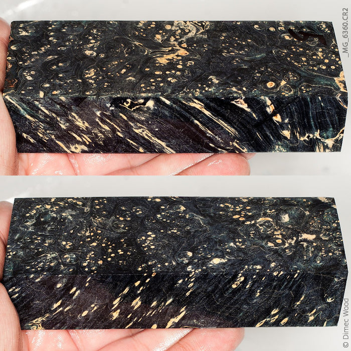 Stabilized wood box elder burl block