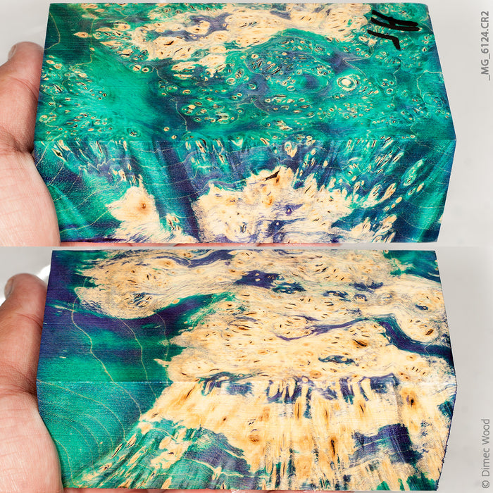 Stabilized wood box elder burl block