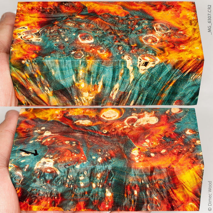 Stabilized wood box elder burl block