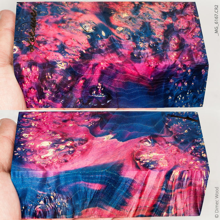 Stabilized wood box elder burl block