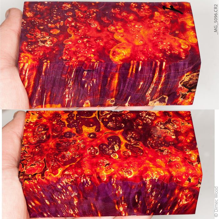 Stabilized wood box elder burl block