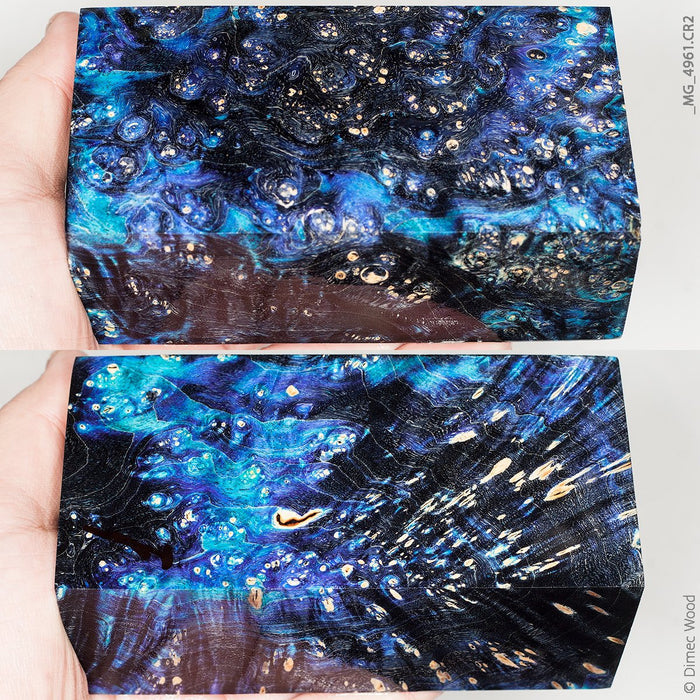 Stabilized wood box elder burl block