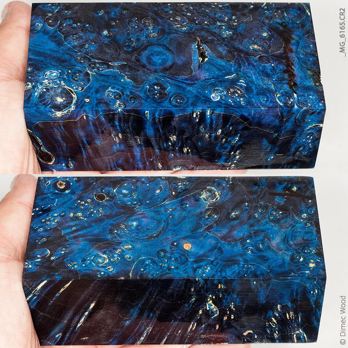 Stabilized wood box elder burl block